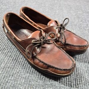 Sebago Shoes Mens Size 11 Brown Leather Derby Authentic Docksides Lace Up Boat